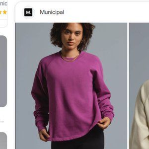 Municipal Women's Easy Crew Sweatshirt, Medium